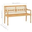 vidaXL Patio Dining Set Natural Wood Solid Teak Wood Medium - Set of 4