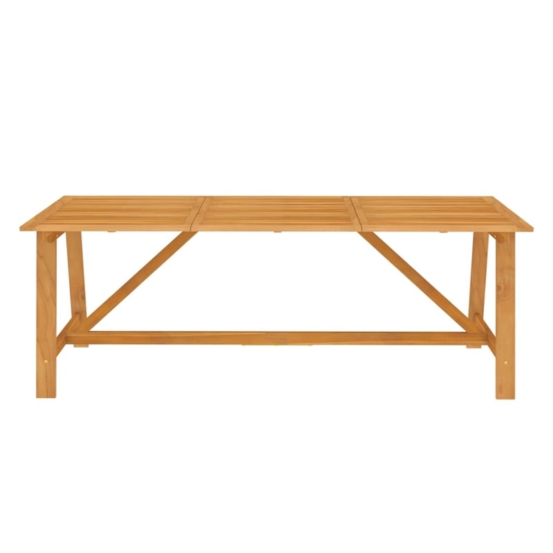 vidaXL Large Solid Acacia Wood Garden Dining Set in Brown