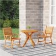 vidaXL Solid Acacia Wood Garden Dining Set in Brown
