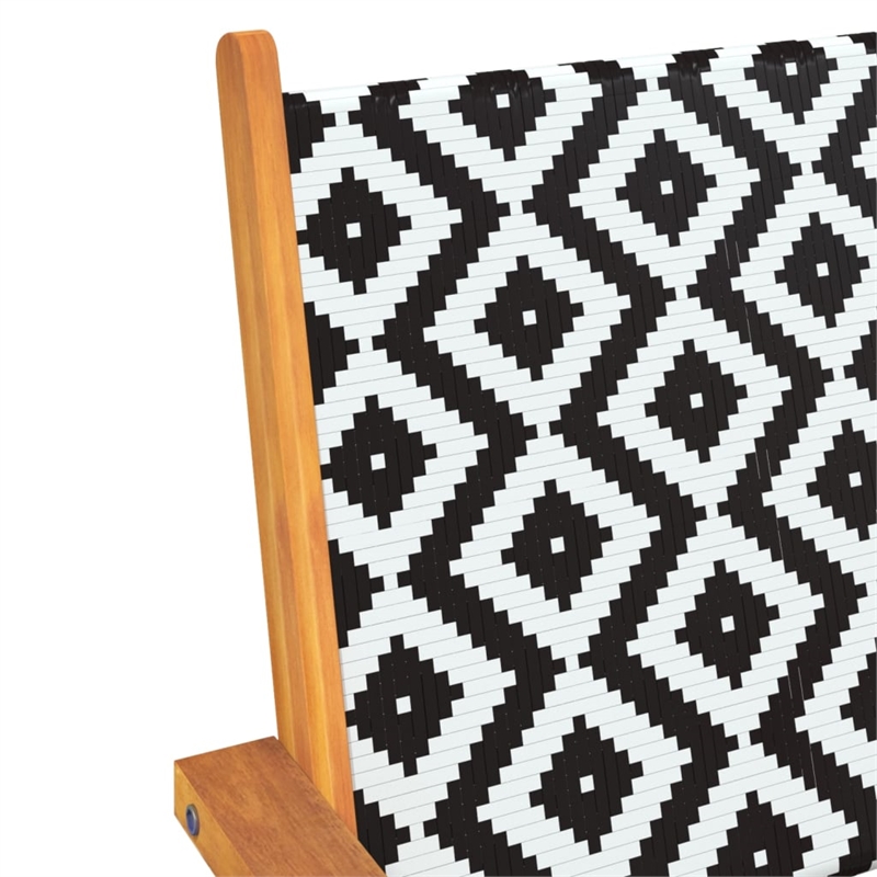 vidaXL Natural Wood With Rattan Accents Garden Dining Set in Brown