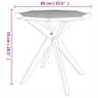 vidaXL Natural Wood With Rattan Accents Garden Dining Set in Brown