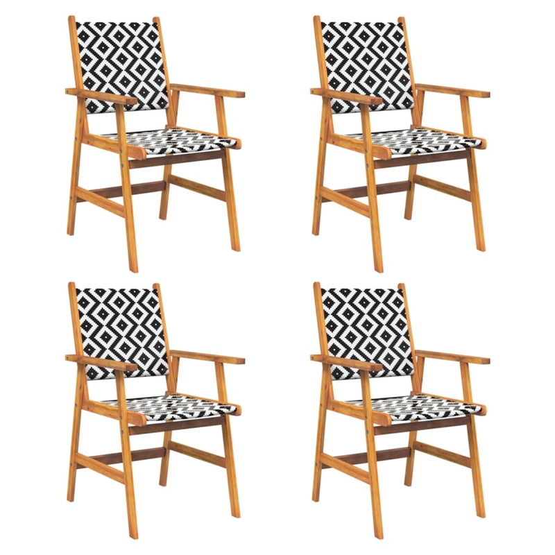 vidaXL 5PC Solid Acacia Wood Garden Dining Set in Brown