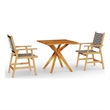 vidaXL Solid Acacia Wood Garden Dining Set in Brown