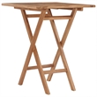 vidaXL Solid Teak Wood Compact Foldable Garden Dining Set Natural/Brown