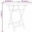 vidaXL Solid Teak Wood Compact Foldable Garden Dining Set Natural/Brown