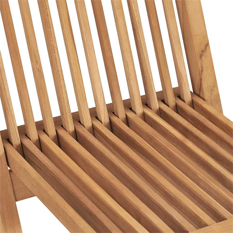 vidaXL Solid Teak Wood Compact Foldable Garden Dining Set in Brown