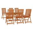 vidaXL Solid Eucalyptus Wood Medium Garden Dining Set in Reddish-Brown