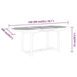 vidaXL Garden Dining Set in Reddish-Brown