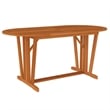 vidaXL Solid Eucalyptus Wood 7 Piece Set Garden Dining Set in Reddish-Brown