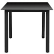 vidaXL PE Rattan & Glass Medium Dining Set in Gray