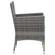 vidaXL PE Rattan Large Rectangular Dining Set in Gray