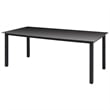 vidaXL PE Rattan Large Rectangular Dining Set in Gray