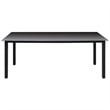 vidaXL Dining Set in Beige Chair/Cream Cushion/Black Table