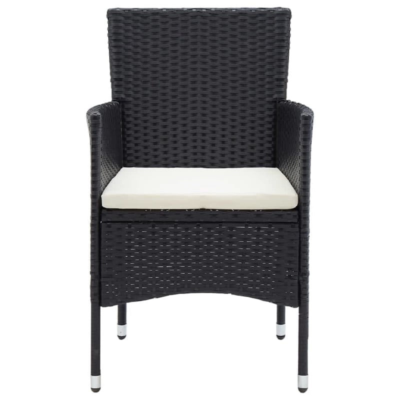 vidaXL Dining Set in Black/Cream White