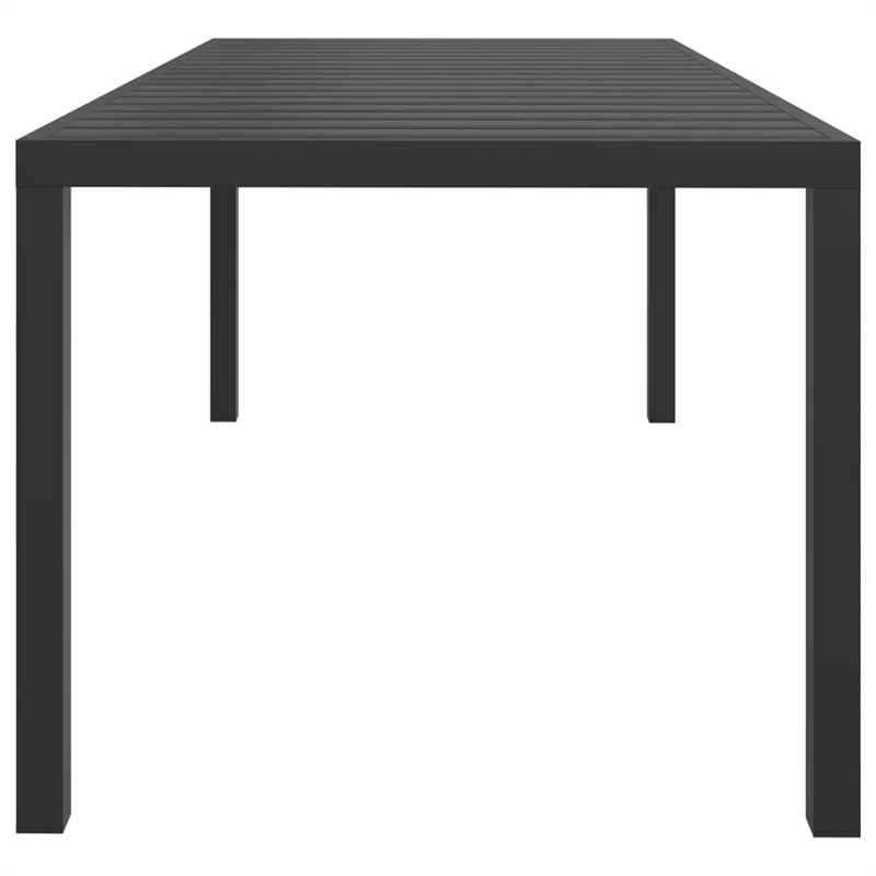 vidaXL Poly Rattan & Aluminum Dining Set in Black
