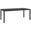 vidaXL PE Rattan & Solid Acacia Wood Dining Set in Black