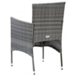 vidaXL Poly Rattan & Steel Medium Dining Set in Gray