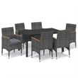 vidaXL Dining Set in Gray/Black/Dark Gray