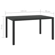 vidaXL Dining Set in Gray/Black/Dark Gray
