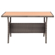 vidaXL PE Rattan Medium Lightweight Garden Dining in Gray