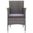 vidaXL 9 Piece Garden Patio Dining Set in Gray