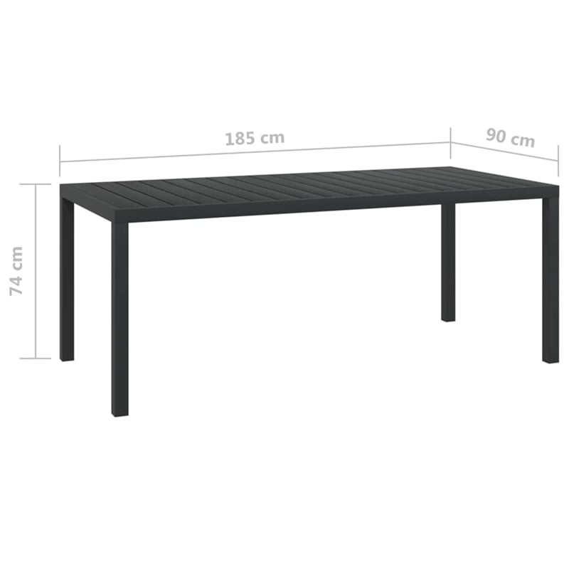 vidaXL 9 Piece Garden Patio Dining Set in Gray
