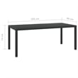 vidaXL 9 Piece Garden Patio Dining Set in Gray
