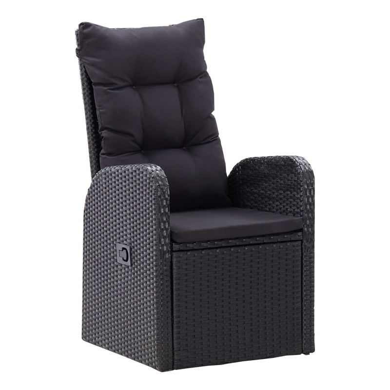 vidaXL Garden Dining Set in Black