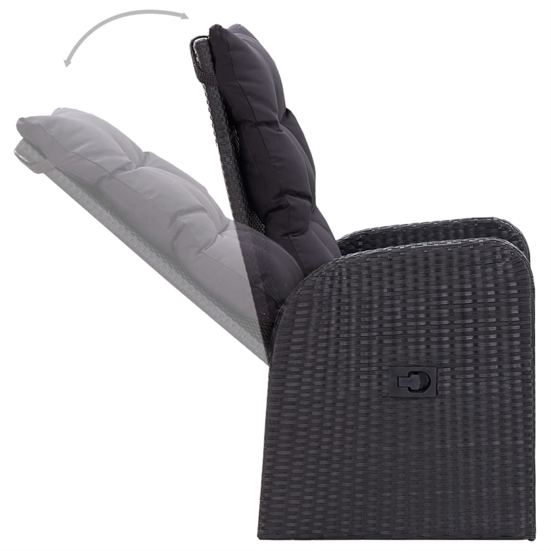 vidaXL Garden Dining Set in Black