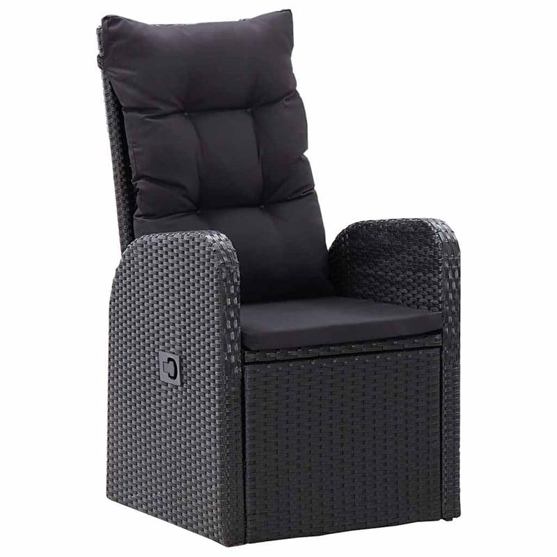 vidaXL Garden Dining Set in Black