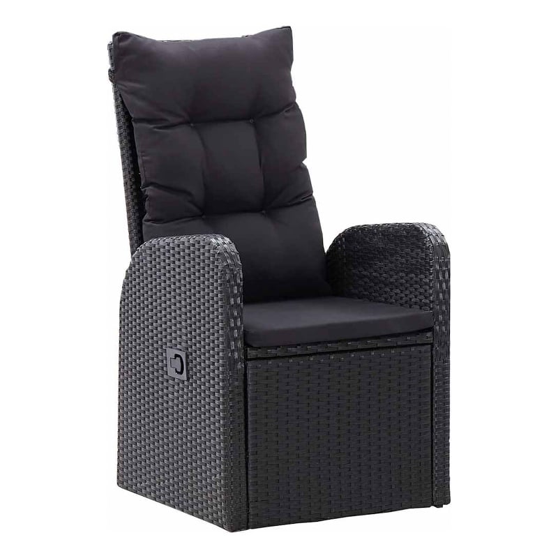 vidaXL Garden Dining Set in Black