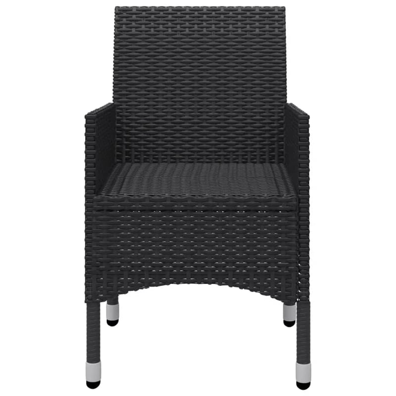 vidaXL Garden Dining Set in Black/Cream White