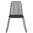 vidaXL Powder-Coated Steel Standard Garden Dining Set in Black