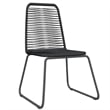 vidaXL Powder-Coated Steel Standard Garden Dining Set in Black