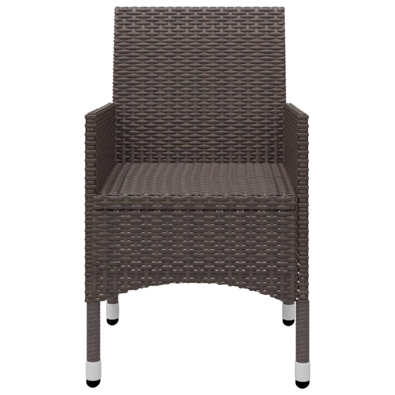 vidaXL Garden Dining Set in Brown/Cream White