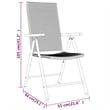 vidaXL Powder-Coated Steel Garden Dining Set in Black