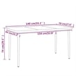 vidaXL Powder-Coated Steel Garden Dining Set in Black