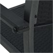 vidaXL Powder-Coated Steel Garden Dining Set in Black