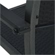 vidaXL Powder-Coated Steel Garden Dining Set in Black