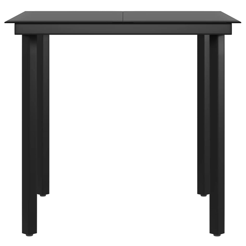 vidaXL PE Rattan & Powder-Coated Steel Garden Dining Set in Gray