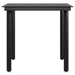 vidaXL PE Rattan & Powder-Coated Steel Garden Dining Set in Gray