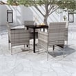 vidaXL PE Rattan & Powder-Coated Steel Garden Dining Set in Gray
