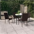 vidaXL Garden Dining Set in Brown and Black
