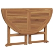 vidaXL Solid Teak Wood Medium Foldable Outdoor Dining Set in Brown