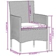vidaXL PE Rattan Standard Ergonomic Garden Dining Set in Brown