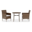 vidaXL PE Rattan Standard Ergonomic Garden Dining Set in Brown