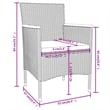 vidaXL 3 Piece  Garden Dining Set in Black