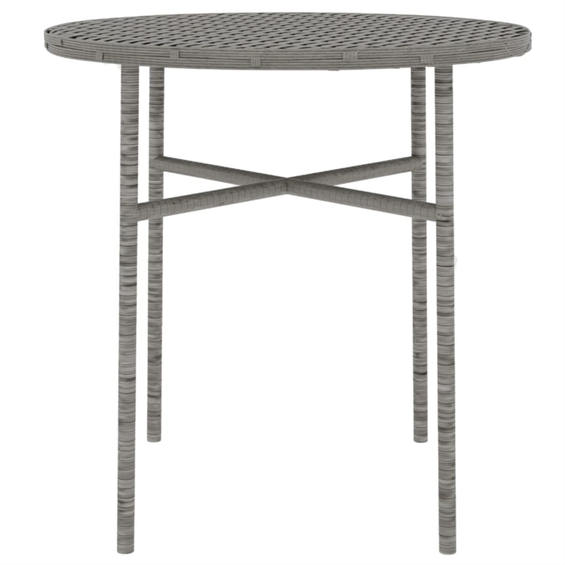 vidaXL Poly Rattan Compact Stackable Garden Dining Set in Gray
