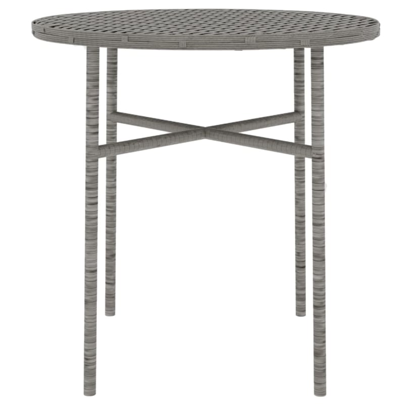 vidaXL Poly Rattan Compact Stackable Garden Dining Set in Gray