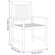 vidaXL Solid Acacia Wood Seven Piece Set Durable Garden Dining Set in Gray